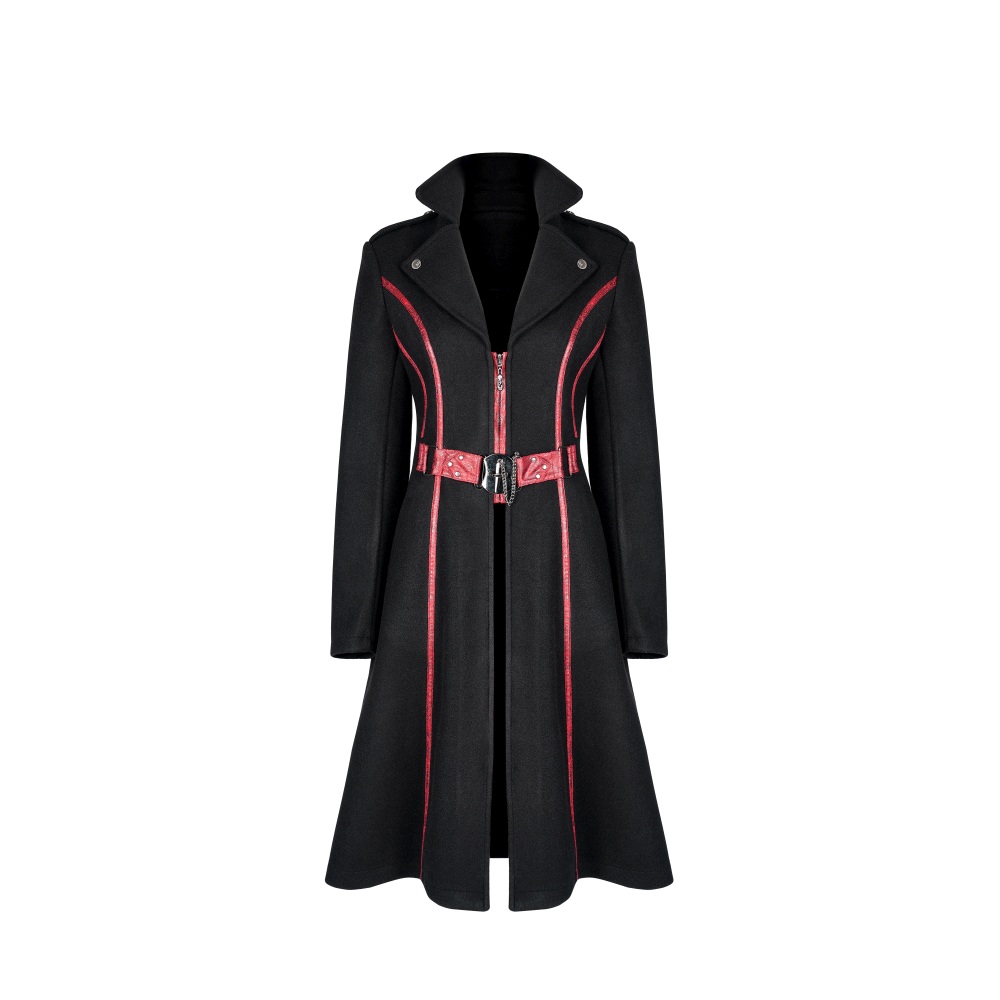 Punk Rave - Nihilist Notes Coat - Black/Red